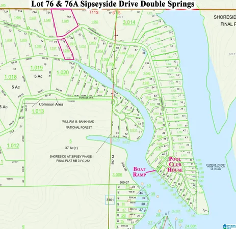 $89,000 | Lot 76-76a Shoreside Drive, Unit 76 & 76A, Double Springs, AL 35553