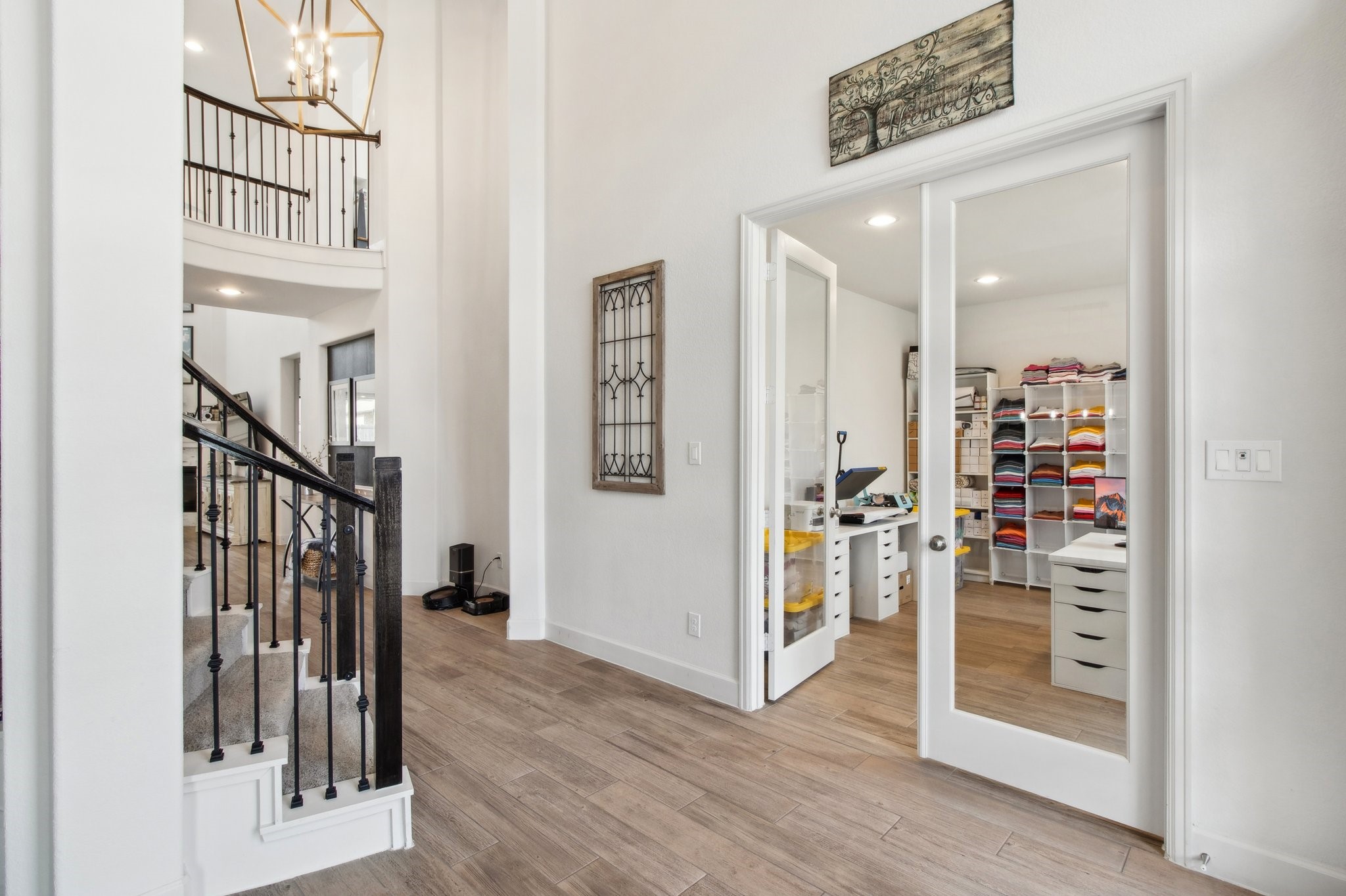 29819 Autumn Maple Court Fulshear, TX 77494 - Photo 17 of 47 an empty room with wooden floor and stairs