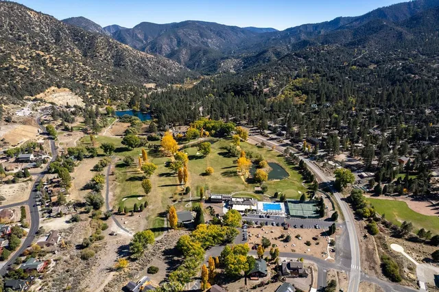an aerial view of multiple house