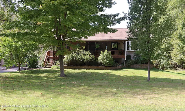 a backyard of a house