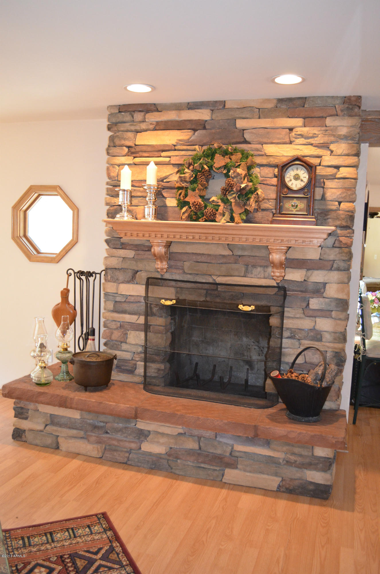 506 Buenagua Road Payson, AZ 85541 - Photo 8 of 19 Ledgestone fireplace