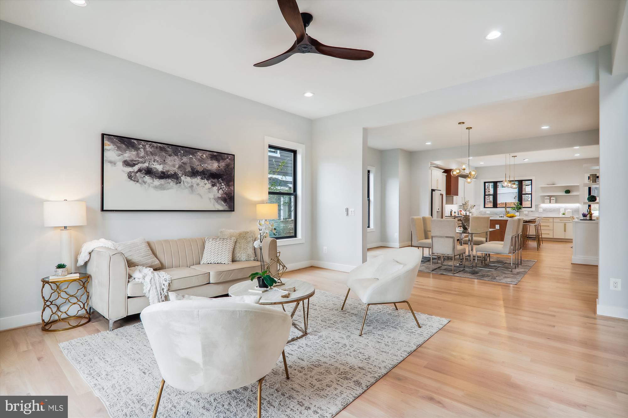 1927 Griffith Road Falls Church, VA 22043 - Photo 6 of 33 a living room with furniture and kitchen view