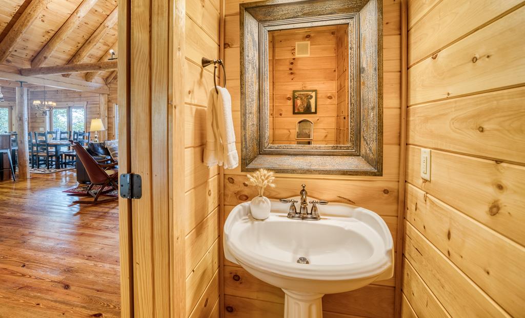 1447 Grandeur Drive Blue Ridge, GA 30513 - Photo 25 of 60 a bathroom with a sink and a mirror