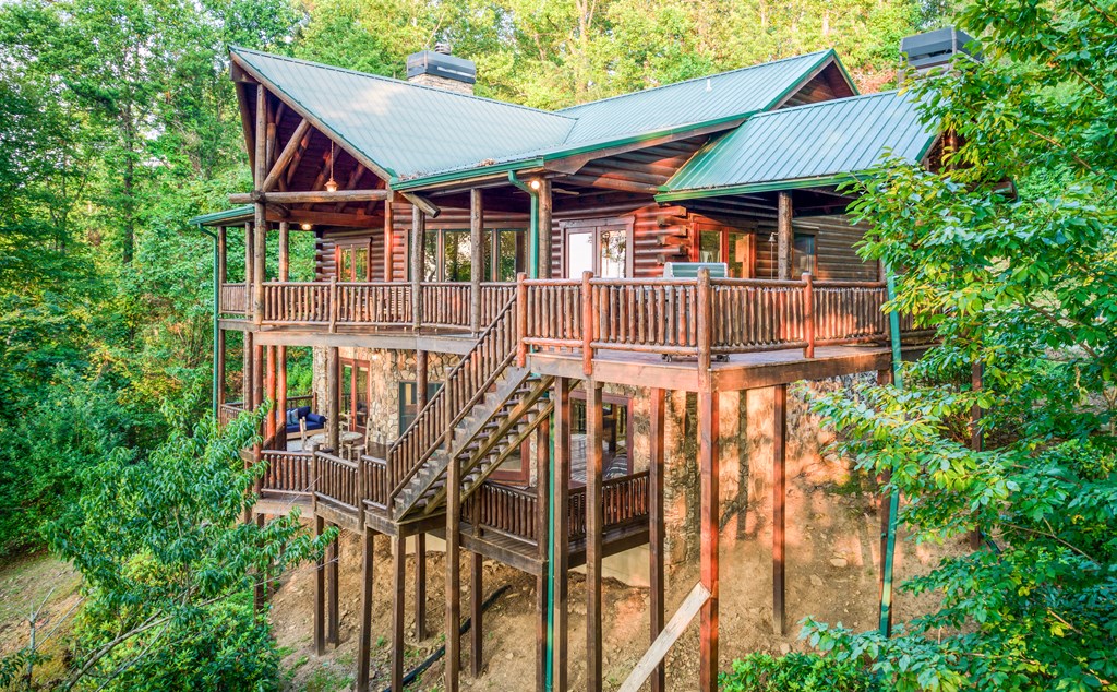 1447 Grandeur Drive Blue Ridge, GA 30513 - Photo 3 of 60 a house view with a garden space