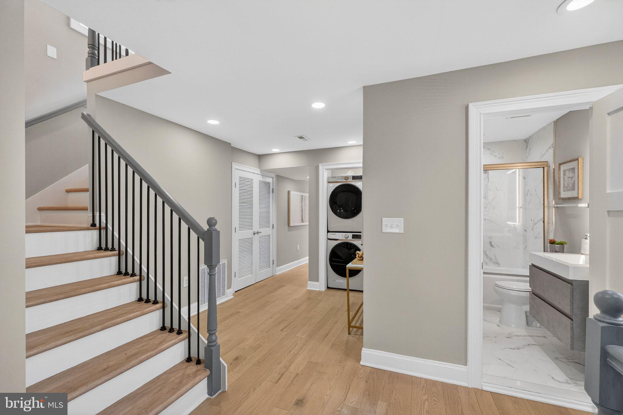3151 Newton Street Northeast Washington, DC 20018 - Photo 24 of 49 a view of a kitchen with wooden floor and cabinets