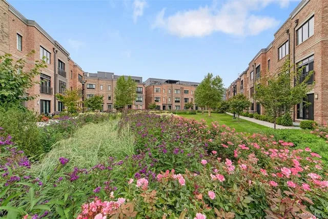 a view of a lake with a city view
