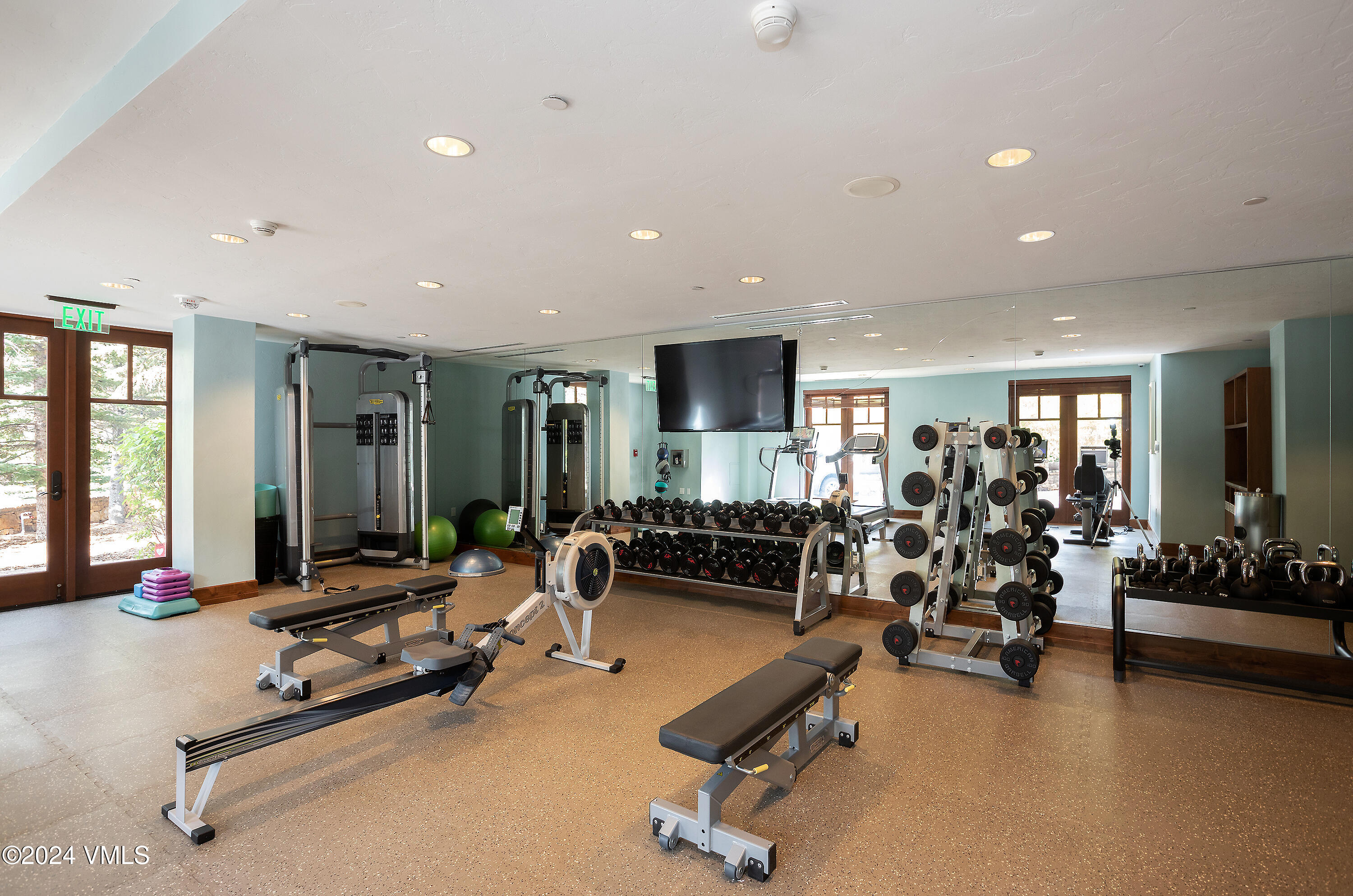 100 Bachelor Ridge Road, Unit 3208/4 Avon, CO 81620 - Photo 19 of 23 a view of a room with gym equipment