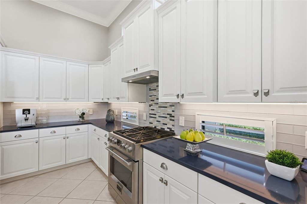7060 Whitemarsh Circle Lakewood Ranch, FL 34202 - Photo 12 of 56 a kitchen with stainless steel appliances a sink cabinets and a window