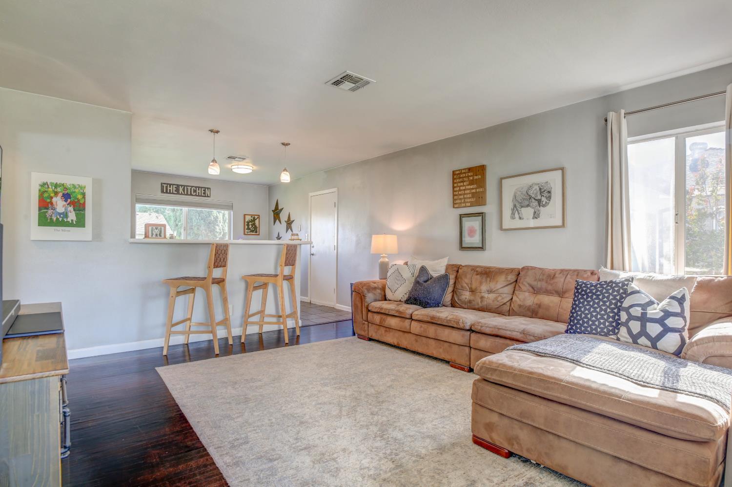 Living room from front door