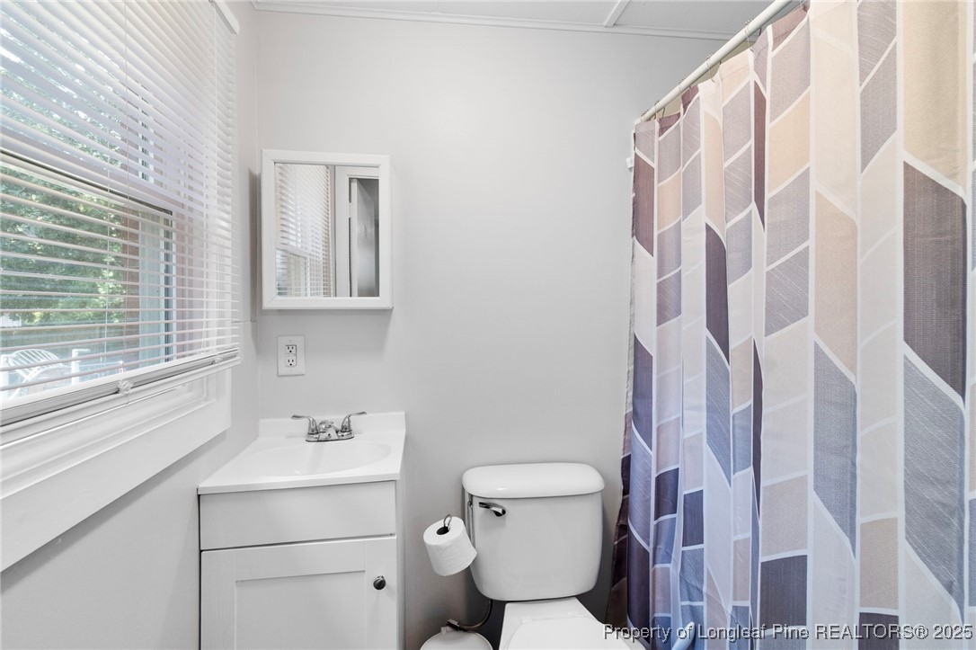 4112 Legion Road Hope Mills, NC 28348 - Photo 17 of 22 a bathroom with a sink toilet and shower