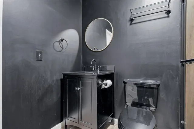 a view of a balcony with wooden floor