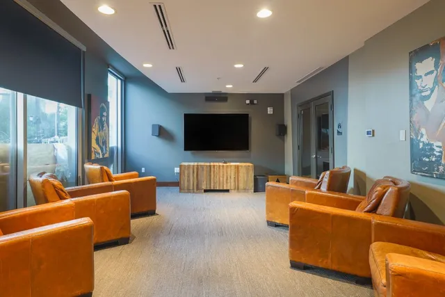 a view of a city with tall buildings