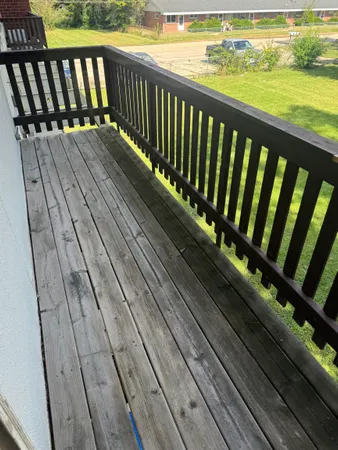 a view of city from a balcony