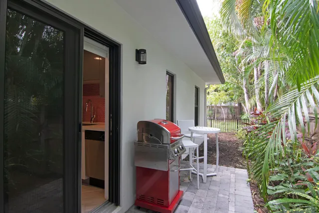 a view of a outdoor space with seating area