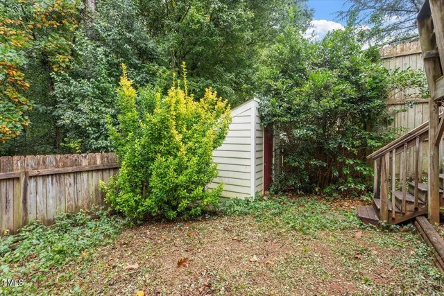 a view of outdoor space with wooden deck