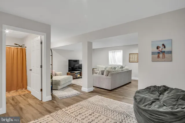 a living room with furniture and a couch