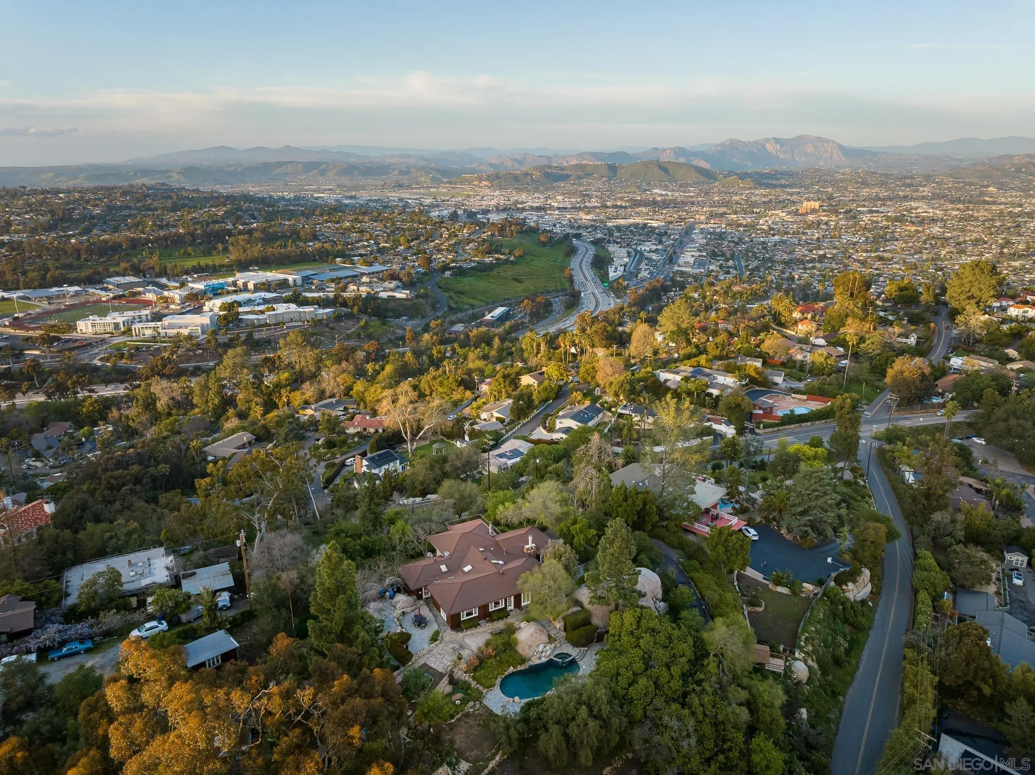 9844 Summit Drive La Mesa, CA 91941 - Photo 6 of 58 an aerial view of residential building with parking space