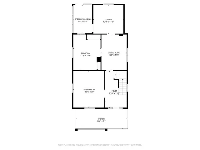 a picture of a bench in front of a door