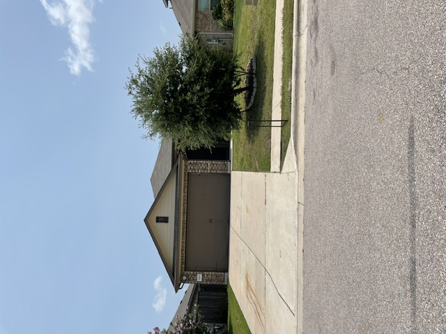 12401 Amber Lynn Path Manor, TX 78653 - Photo 3 of 33 A well-maintained concrete driveway leads to a charming brick-accented residence.