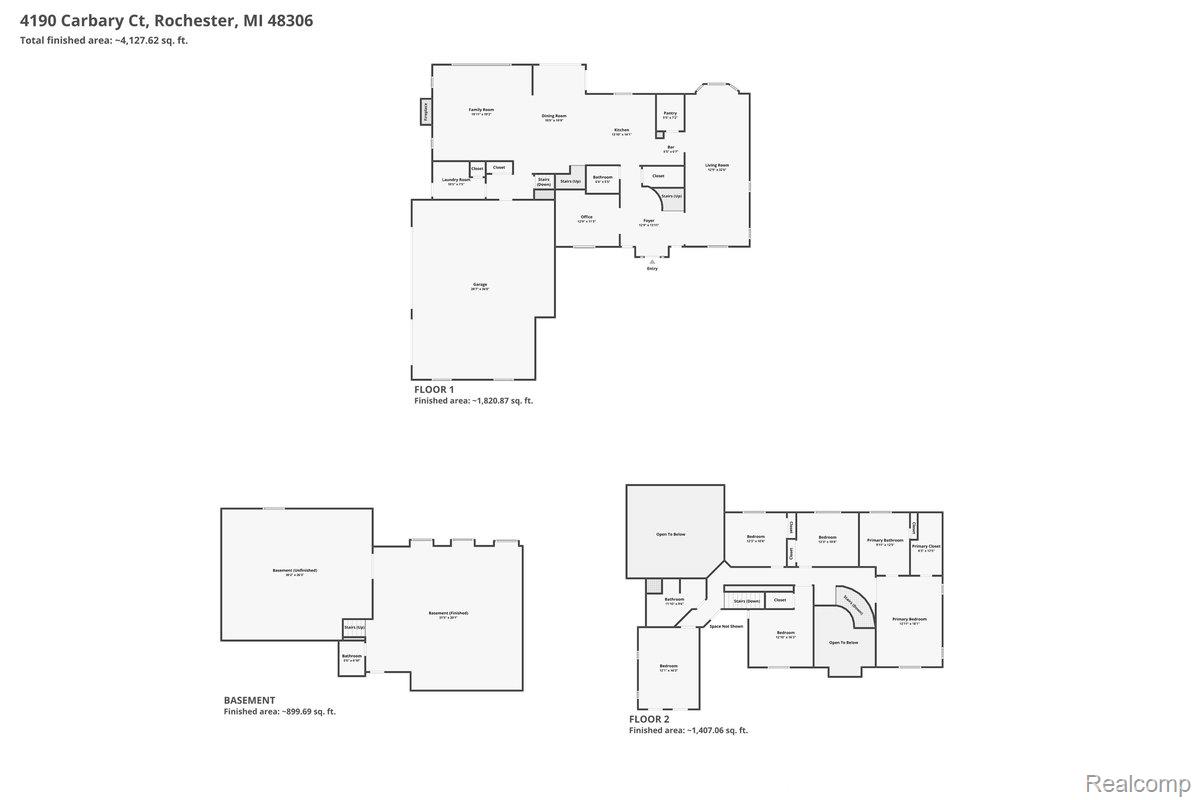 4190 Carbary Court Rochester, MI 48306 - Photo 78 of 78 Combined Floor Plans