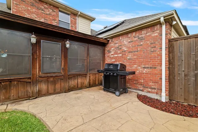 a view of backyard with tv