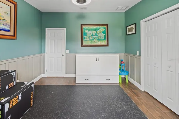 a view of a walk in closet