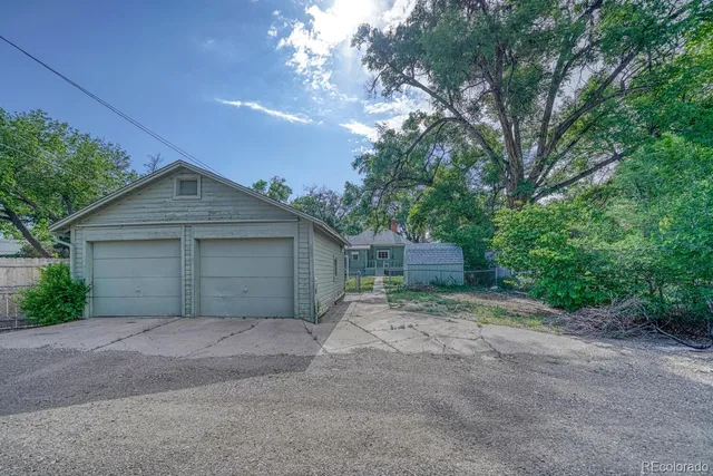 a view of a garage with storage