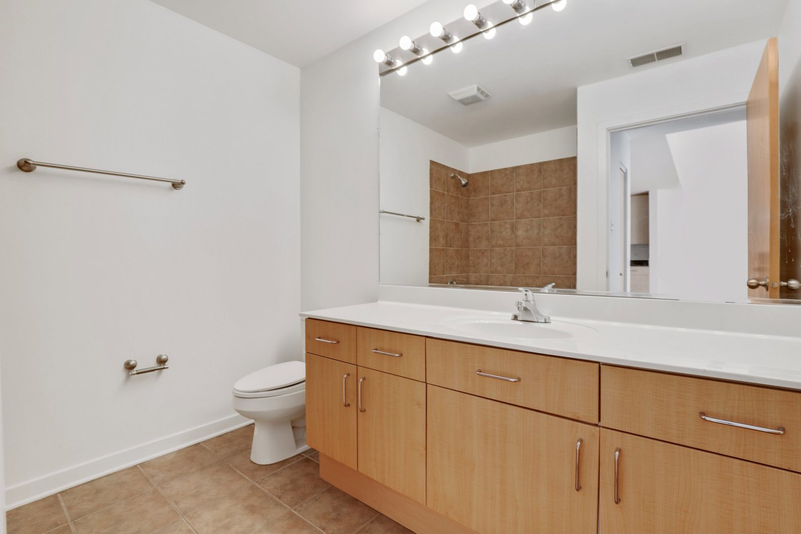 1910 South State Street, Unit 303 Chicago, IL 60616 - Photo 14 of 19 a bathroom with a toilet sink and mirror