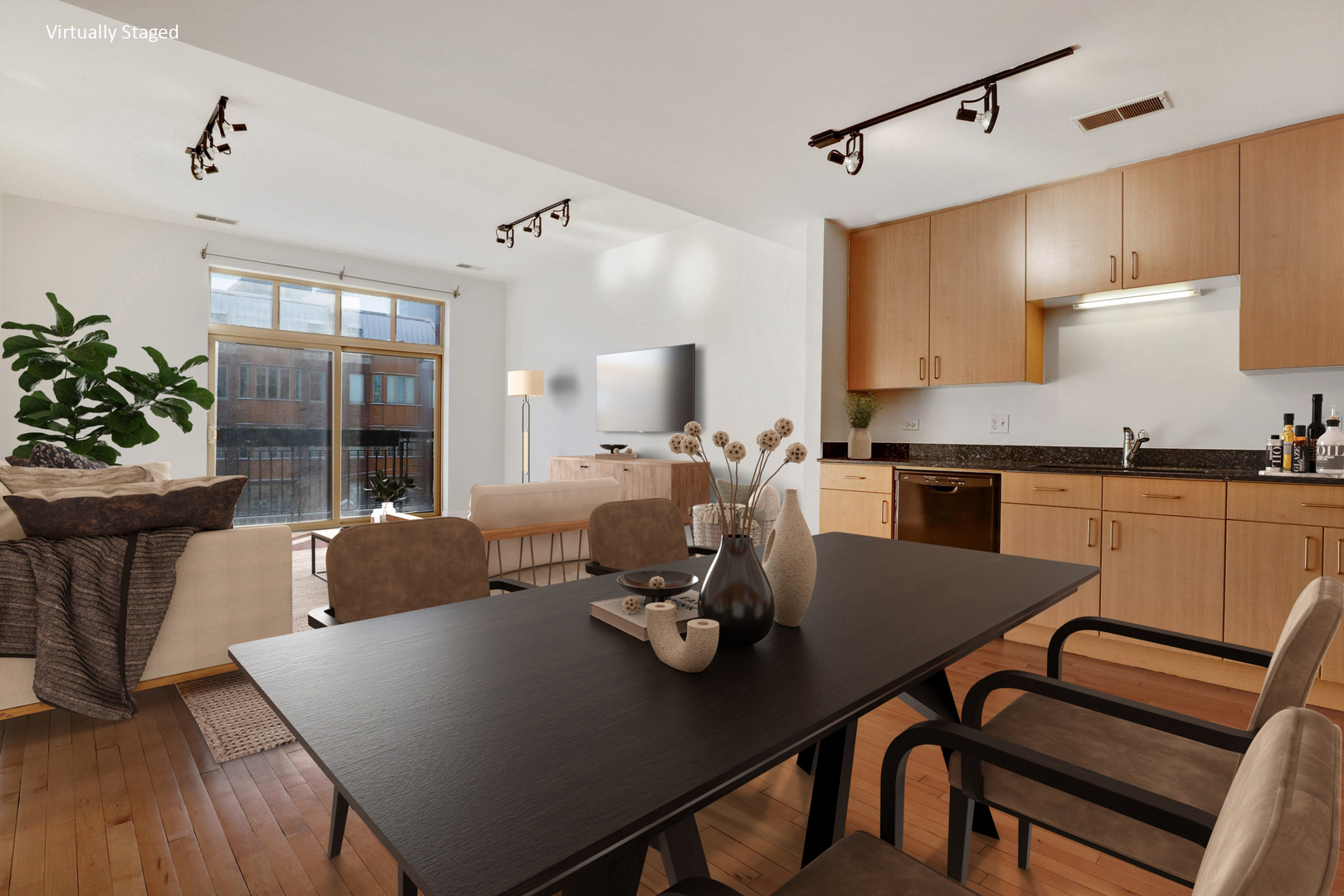 1910 South State Street, Unit 303 Chicago, IL 60616 - Photo 6 of 19 a view of a dining room with furniture and wooden floor