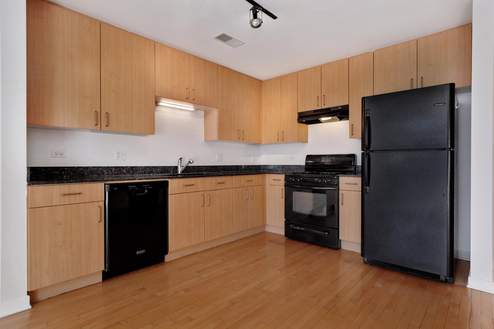 1910 South State Street, Unit 303 Chicago, IL 60616 - Photo 7 of 19 a kitchen with a sink and a refrigerator