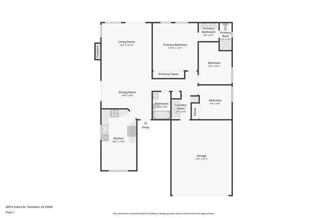 $448,888 | 36913 Tobira Drive, Palmdale, CA 93550