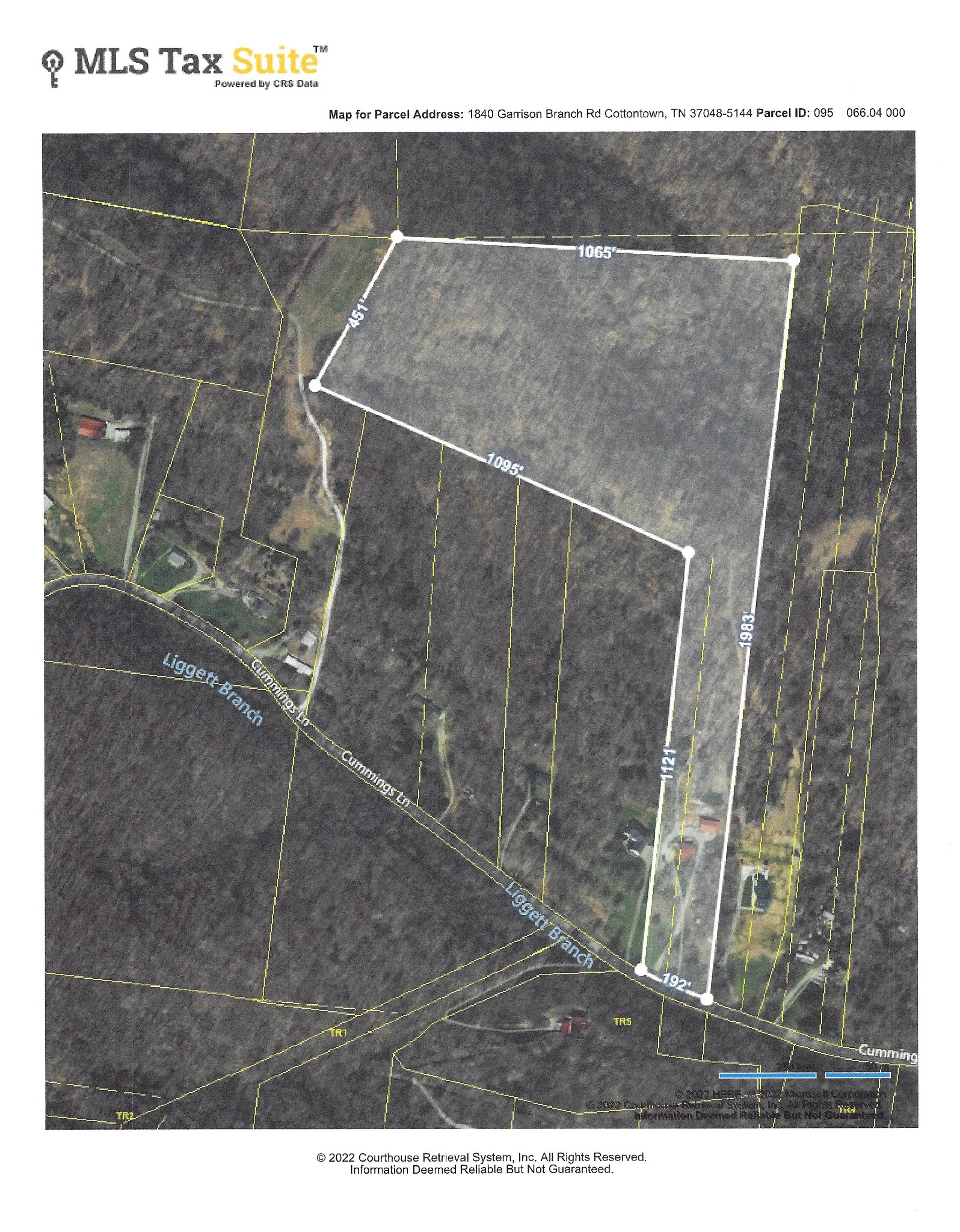 1840 Garrison Branch Road Cottontown, TN 37048 - Photo 41 of 41 Plat map of property