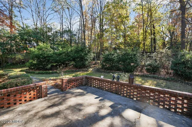 a view of a pathway with a yard