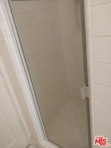 a close up of a shower