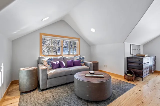 a living room with furniture and a couch