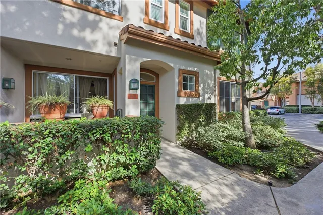 a view of a garden with pathway