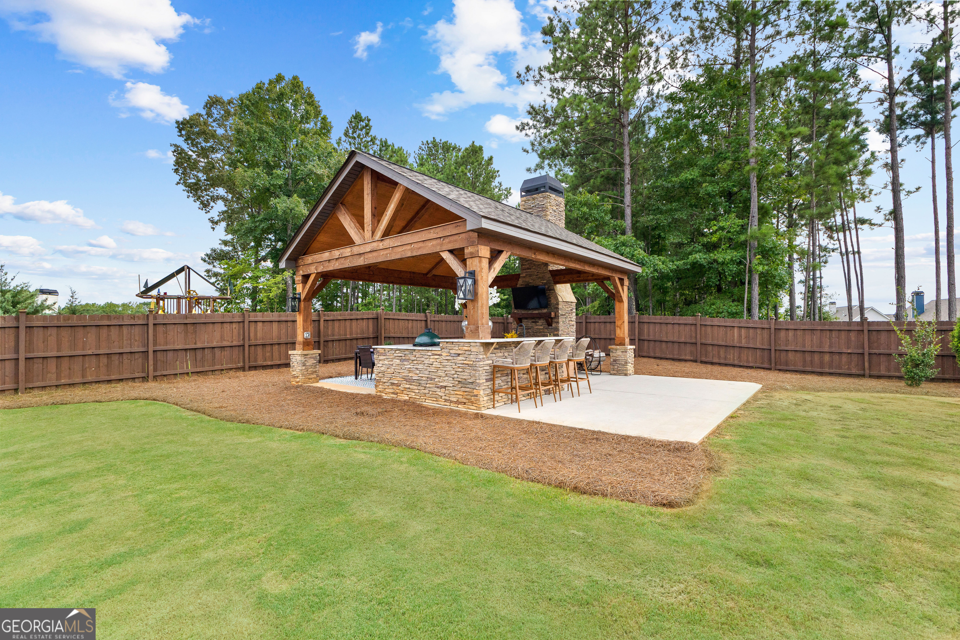 21 Waterview Circle Newnan, GA 30263 - Photo 69 of 75 a view of a house with backyard porch and sitting area