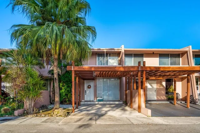 a view of a house with a patio