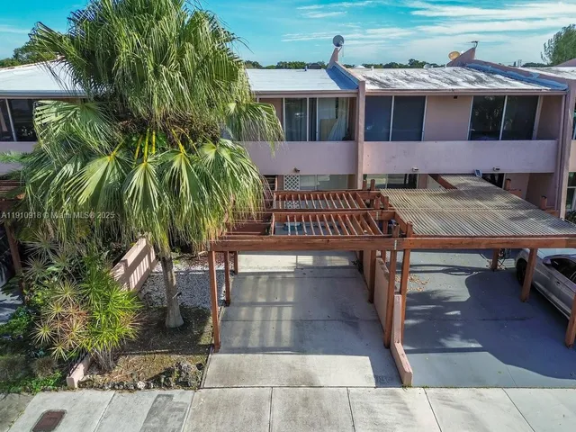 a view of a house with a patio