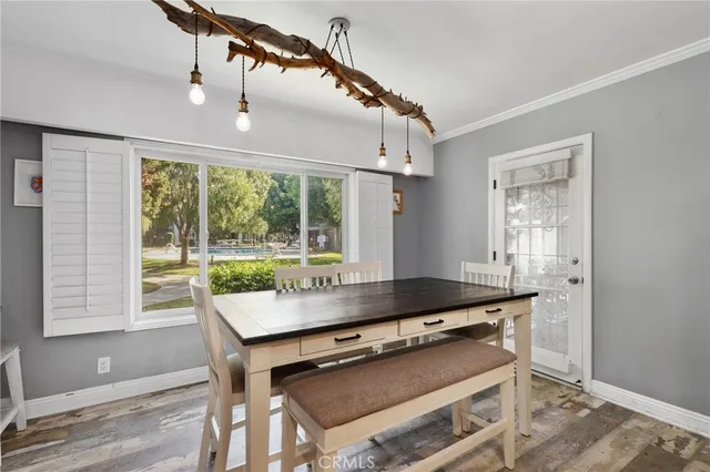 a bedroom with a workspace