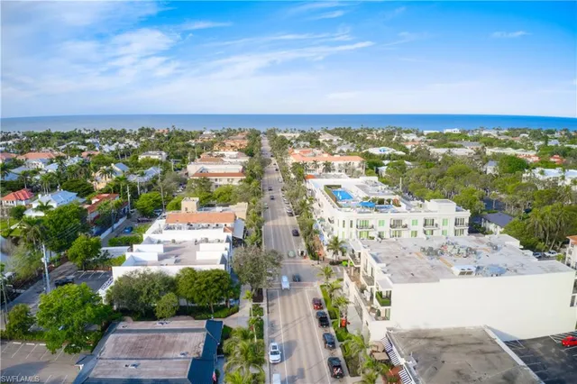 an aerial view of residential building with outdoor space