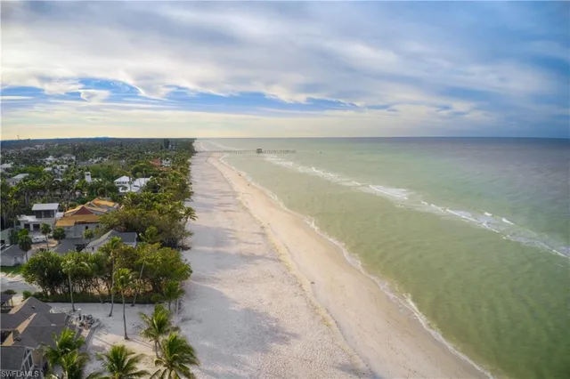 a view of an ocean and beach