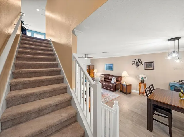 a view of entryway and workspace