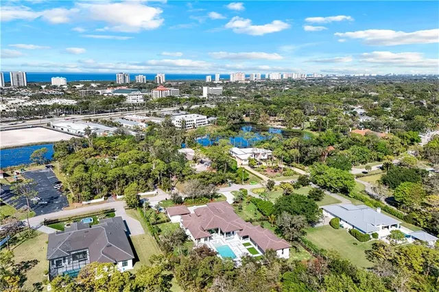 an aerial view of multiple house