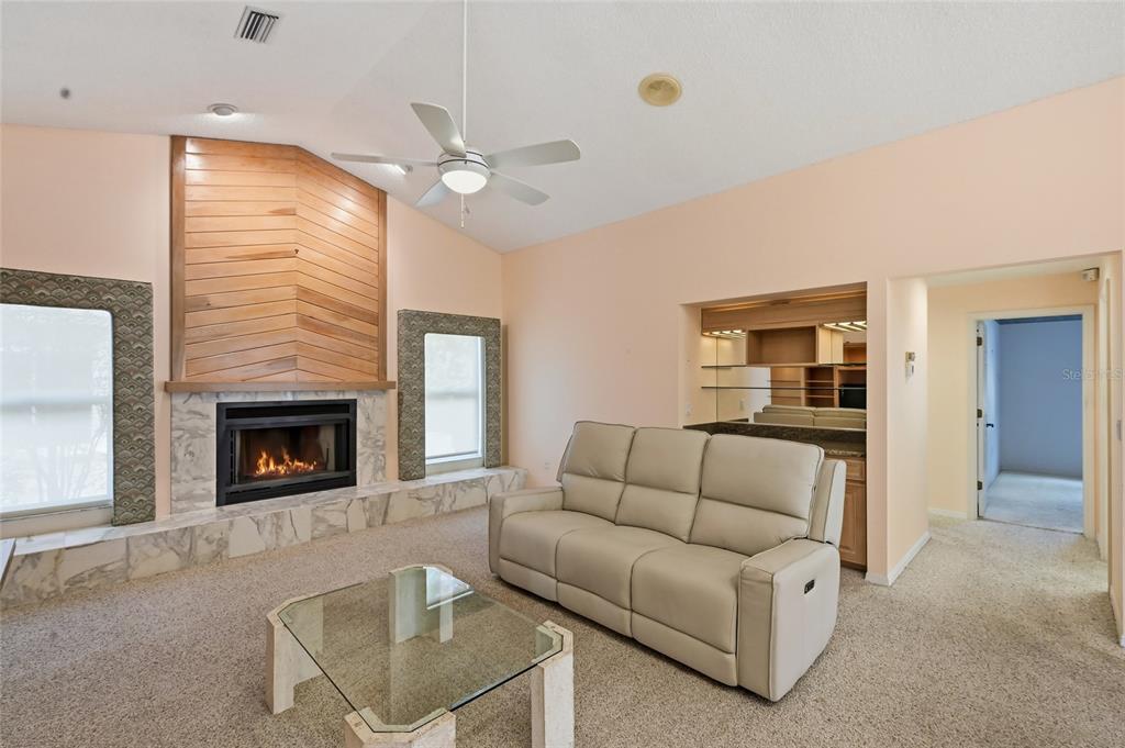 3732 Surrey Lane Sarasota, FL 34235 - Photo 11 of 35 a living room with furniture and a fireplace