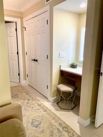 a room with furniture and a window