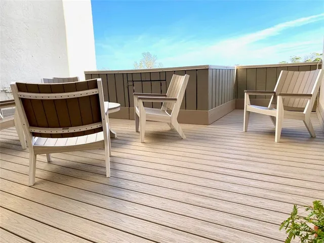 a view of outdoor space with seating