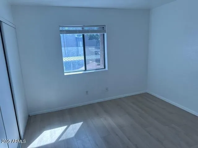 an empty room with a window