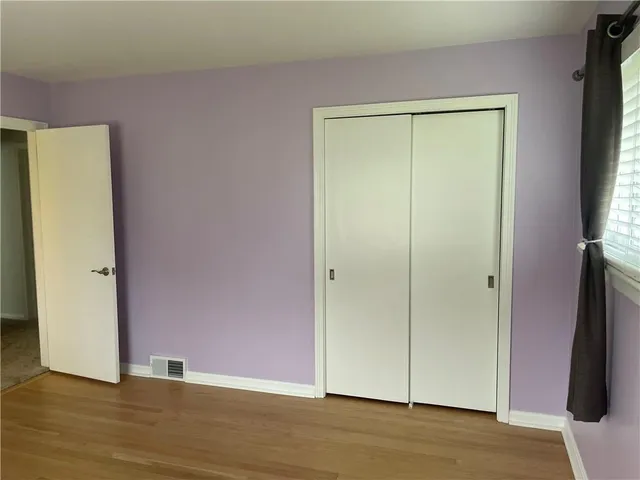 an empty room with a window