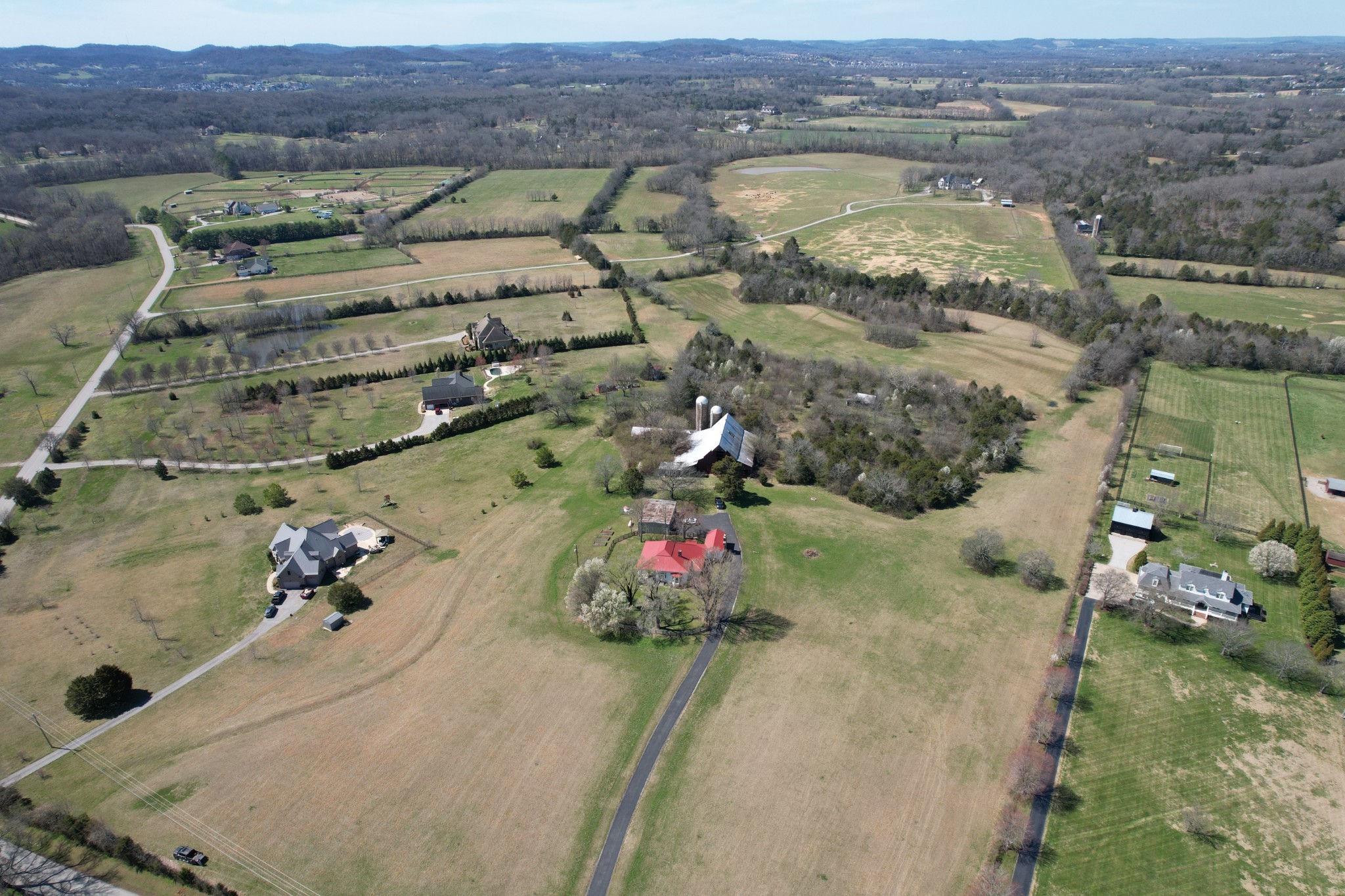4125 Trinity Road Franklin, TN 37067 - Photo 44 of 44 an aerial view of a house with a yard